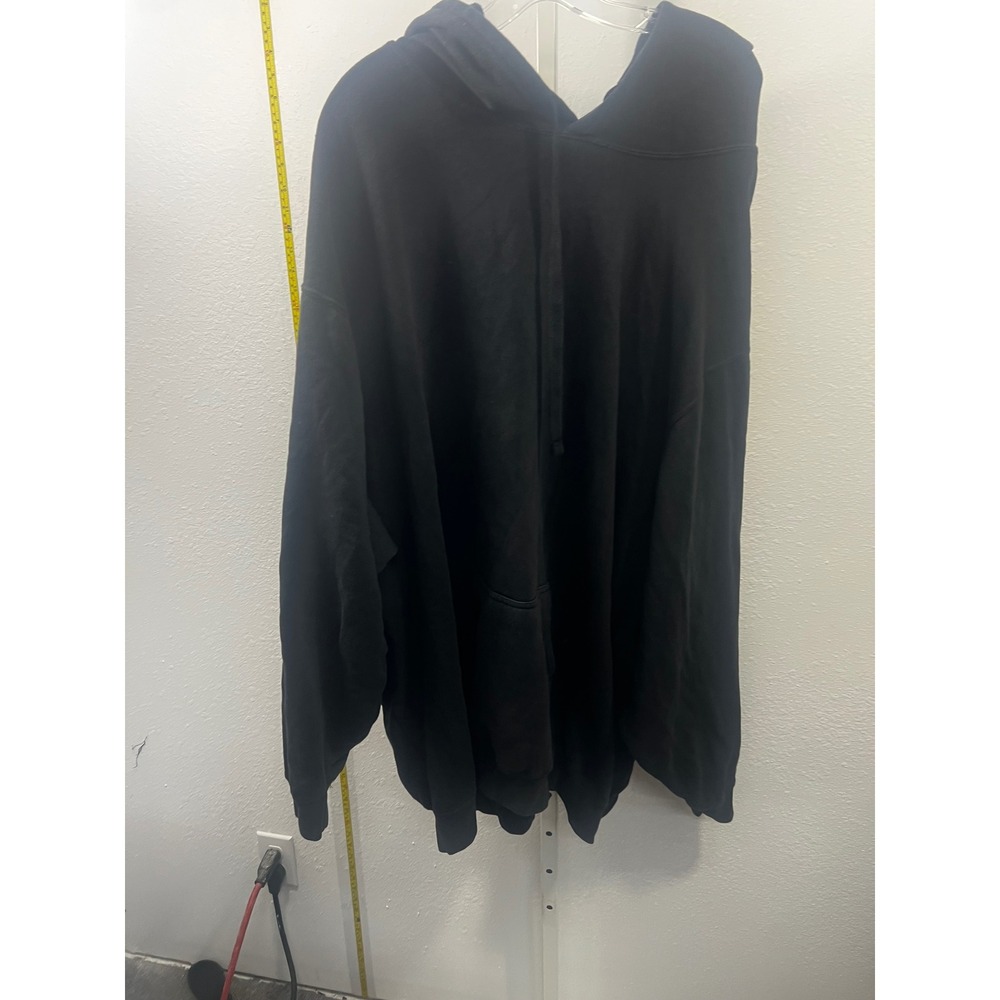 KingSize Mens Big & Tall Fleece Pullover Hoodie Black 6XL Big Sweatshirt